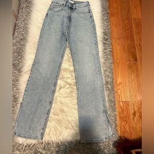 Straight slit leg jeans
